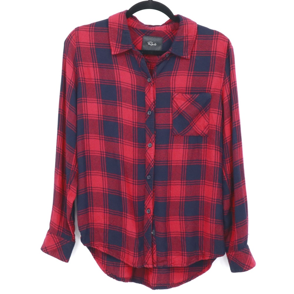 Rails Hunter Shirt Womens XS Red Buffalo Plaid‎ Outdoors Rugged Boho Grunge